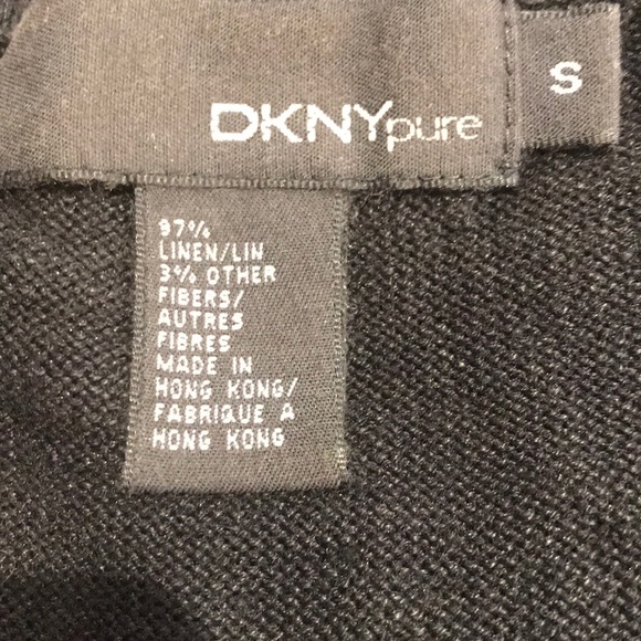 DKNY Asymmetric Dress, long, sleeveless, Small BLK - Picture 7 of 7